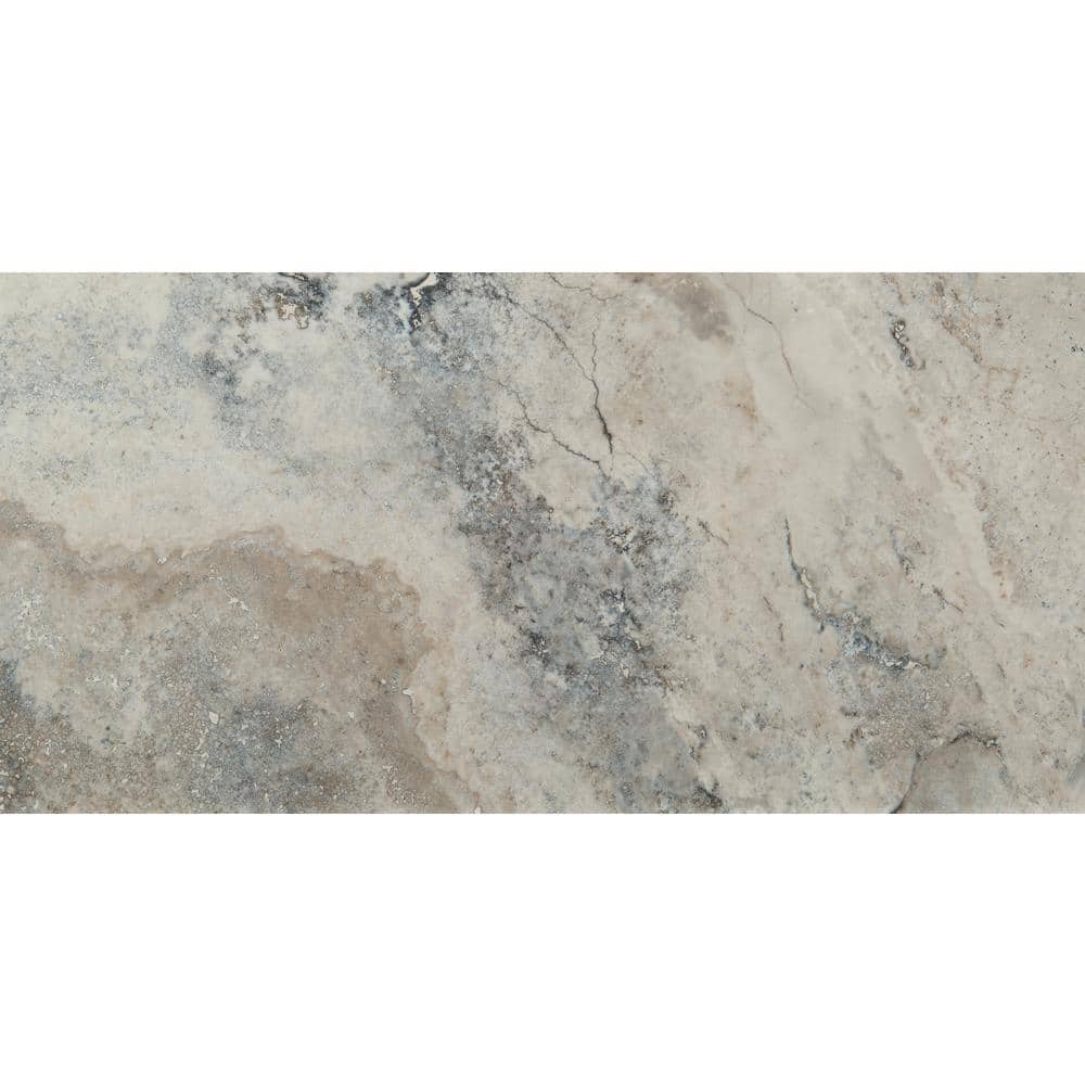 MSI Tuscany Azul 12 in. x 24 in. Polished Porcelain Stone Look Floor and Wall Tile (16 sq. ft. /Case)