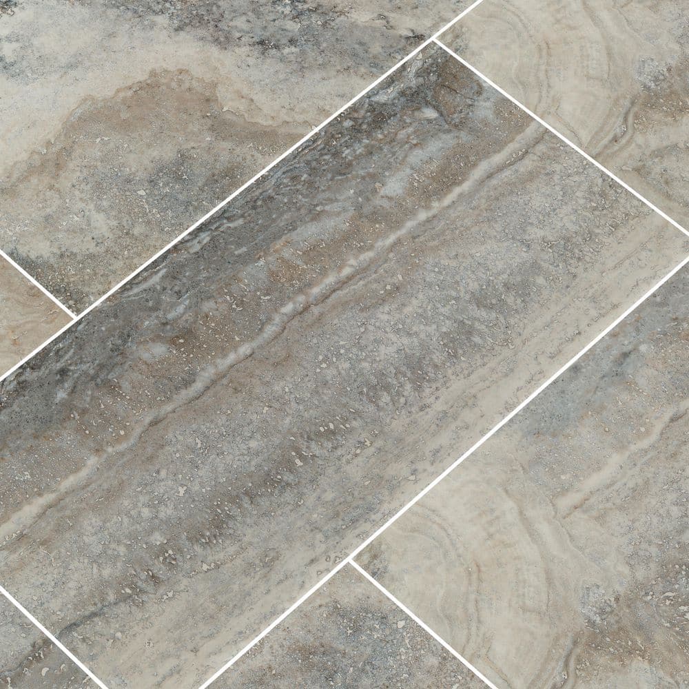 MSI Tuscany Azul 12 in. x 24 in. Polished Porcelain Stone Look Floor and Wall Tile (16 sq. ft. /Case)