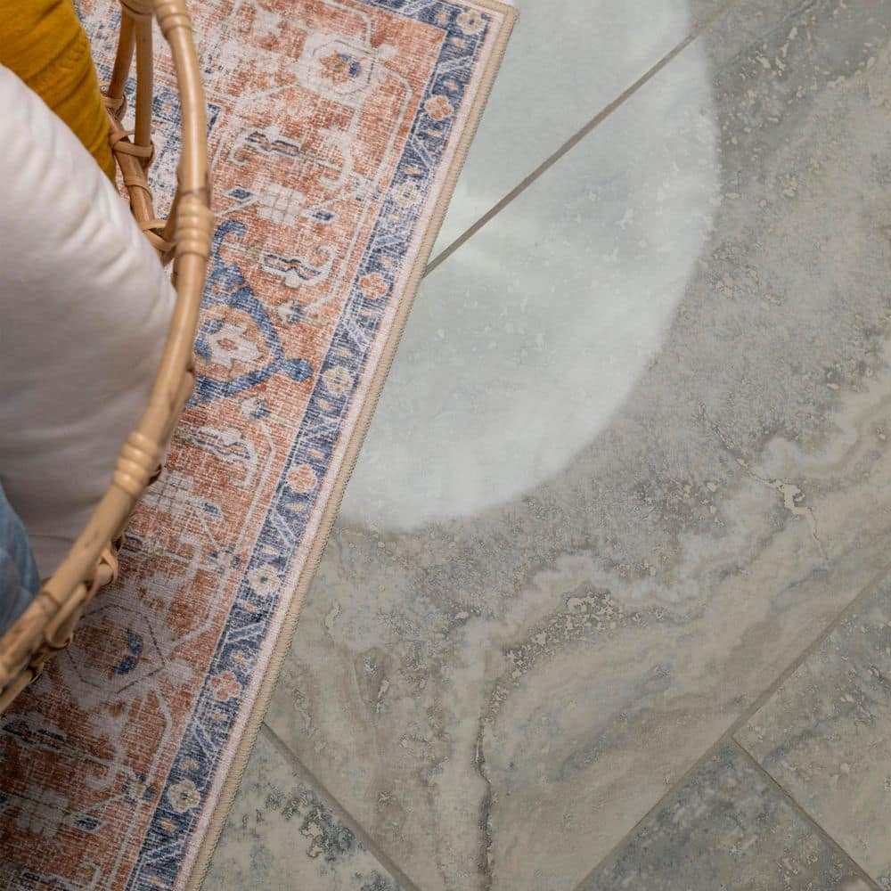 MSI Tuscany Azul 12 in. x 24 in. Polished Porcelain Stone Look Floor and Wall Tile (16 sq. ft. /Case)