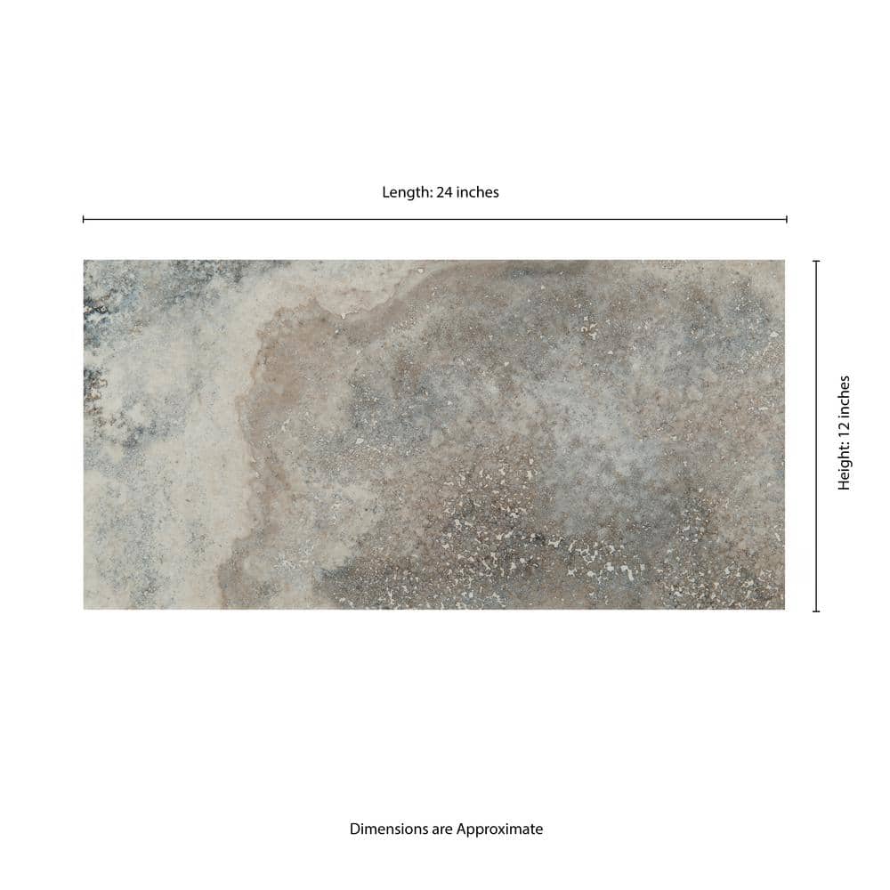 MSI Tuscany Azul 12 in. x 24 in. Polished Porcelain Stone Look Floor and Wall Tile (16 sq. ft. /Case)