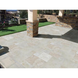 MSI Tuscany Beige 10 Piece Tumbled Travertine Paver Tile Kit (160 sq. ft. / pallet)