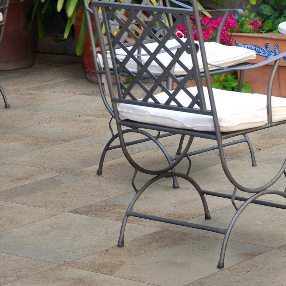 MSI Tuscany Beige 2 cm. x 16 in. x 16 in. Tumbled Travertine Paver Tile (106.8 sq. ft./Pallet)