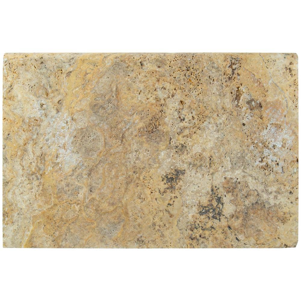 MSI Tuscany Scabas 2 cm. x 16 in. x 24 in. Brushed Travertine Pool Coping (2.67 sq. ft.)