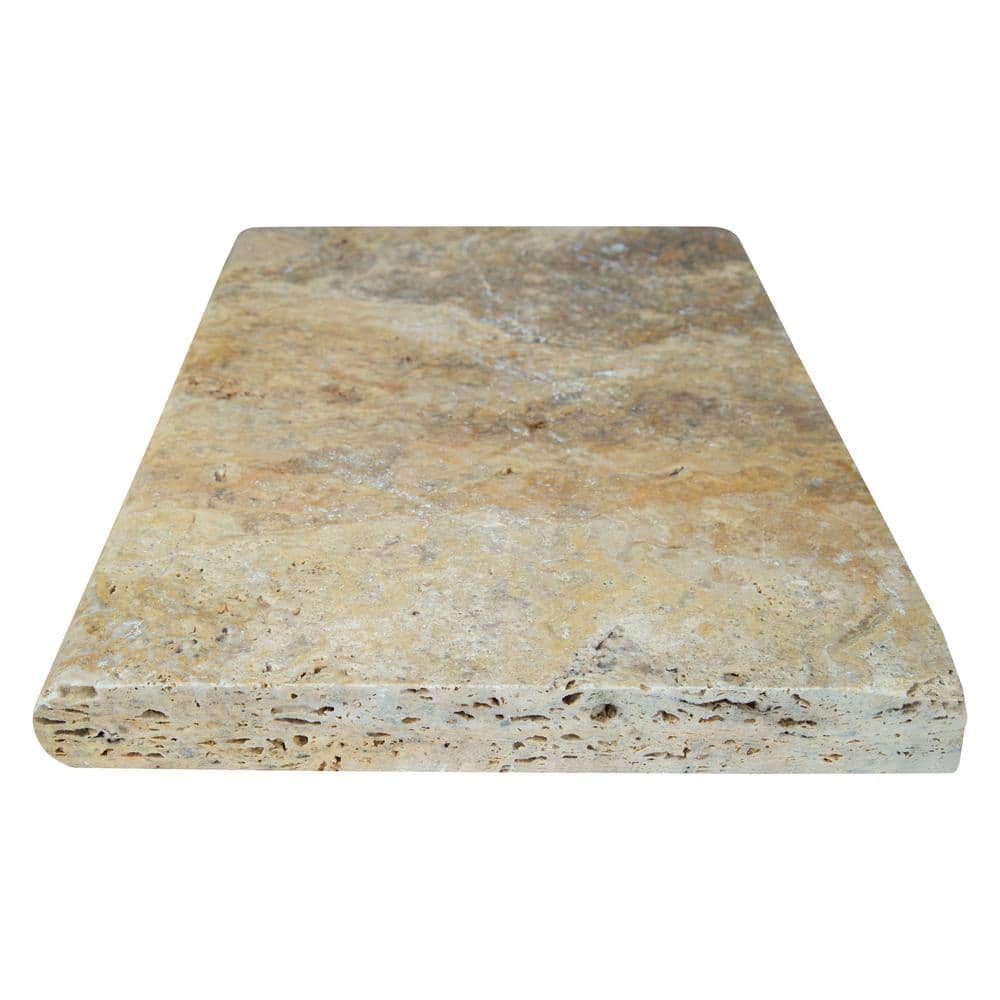 MSI Tuscany Scabas 2 cm. x 16 in. x 24 in. Brushed Travertine Pool Coping (2.67 sq. ft.)