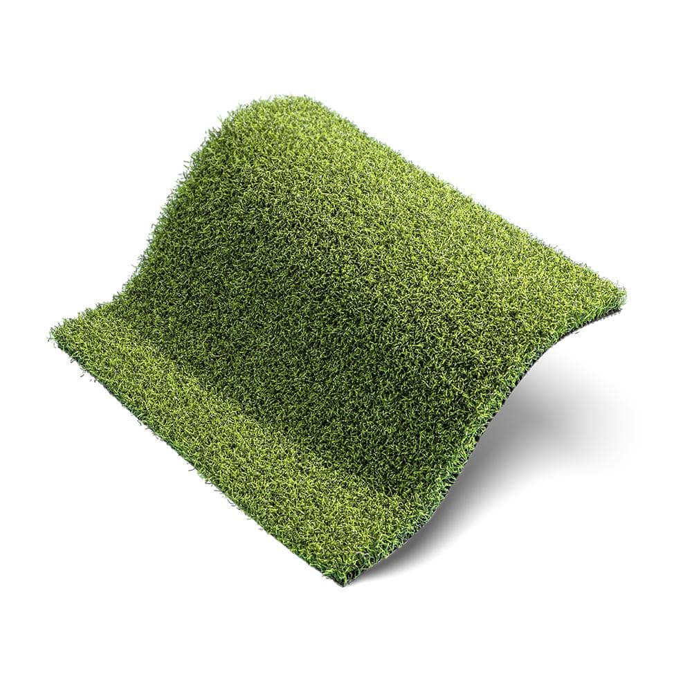 TURF DISTRIBUTORS Eco 85 Silver Putt Field + Lime Green 15 ft. Wide + Cut to Length