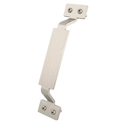 U.S. Futaba Rectangle Steel Barn Door Handle, 195.5 mm CC, 220 mm L, Matte Black, Oil Rubbed Bronze or Satin Nickel Powder-Coated Finish