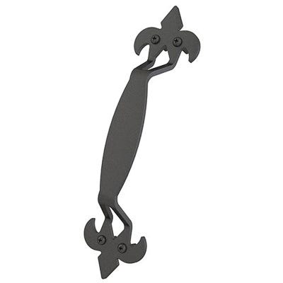 U.S. Futaba Extended Flush Steel Barn Door Handle, 142 mm CC, 203 mm L, Matte Black, Oil Rubbed Bronze or Satin Nickel Powder-Coated Finish