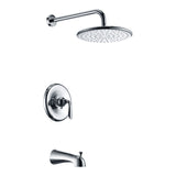 ANZZI Meno Series Single-Handle 1-Spray Tub and Shower Faucet, Brushed Nickel, 11.39-in Rain Showerhead