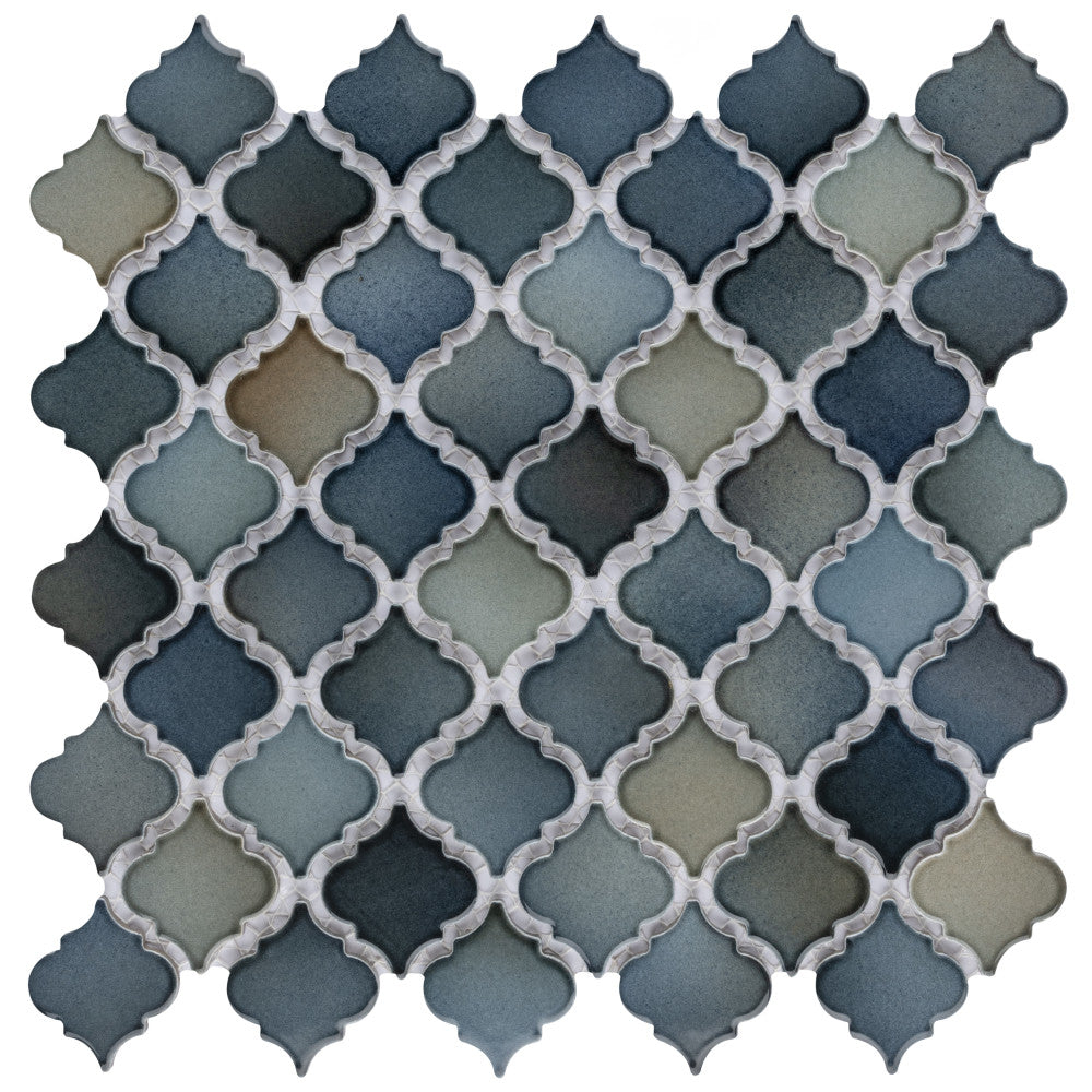 Merola Tile Hudson Tangier Atlantis 12-3/8 in. x 12-3/8 in. Porcelain Mosaic Tile (10.96 sq. ft. / Case)