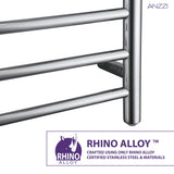ANZZI Bali Series 10-Bar Stainless Steel Wall Mounted Electric Towel Warmer, Polished Chrome, 20 x 31.5 in