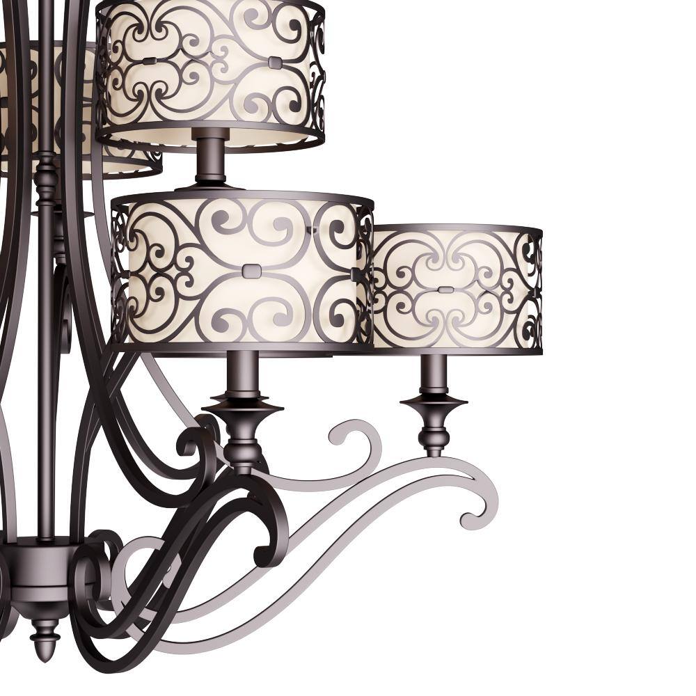 Maxim Lighting Mondrian 9-Light Umber Bronze Multi-Tier Chandelier