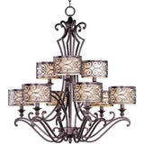 Maxim Lighting Mondrian 9-Light Umber Bronze Multi-Tier Chandelier