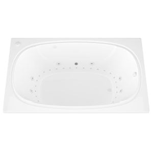 Universal Tubs Peridot 6 ft. Acrylic Rectangular Drop-in Whirlpool & Air Bathtub in White (48 x 78 in)