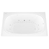 Universal Tubs Peridot 6 ft. Acrylic Rectangular Drop-in Whirlpool & Air Bathtub in White (48 x 78 in)