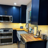 HARDWOOD REFLECTIONS 6 ft. L x 25 in. D Unfinished Acacia Solid Wood Butcher Block Countertop With Square Edge