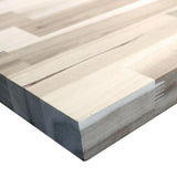 HARDWOOD REFLECTIONS 8 ft. L x 25 in. D Unfinished Acacia Solid Wood Butcher Block Countertop With Square Edge