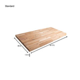 HARDWOOD REFLECTIONS 8 ft. L x 25 in. D Unfinished Acacia Solid Wood Butcher Block Countertop With Square Edge
