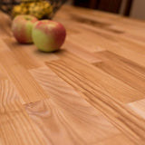 HARDWOOD REFLECTIONS 8 ft. L x 25 in. D Unfinished Ash Butcher Block Standard Countertop with Square Edge