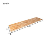 HARDWOOD REFLECTIONS 8 ft. L x 25 in. D Unfinished Ash Butcher Block Standard Countertop with Square Edge