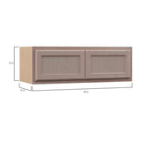 36 in. W x 12 in. D x 12 in. H Assembled Wall Kitchen Cabinet in Unfinished with Recessed Panel