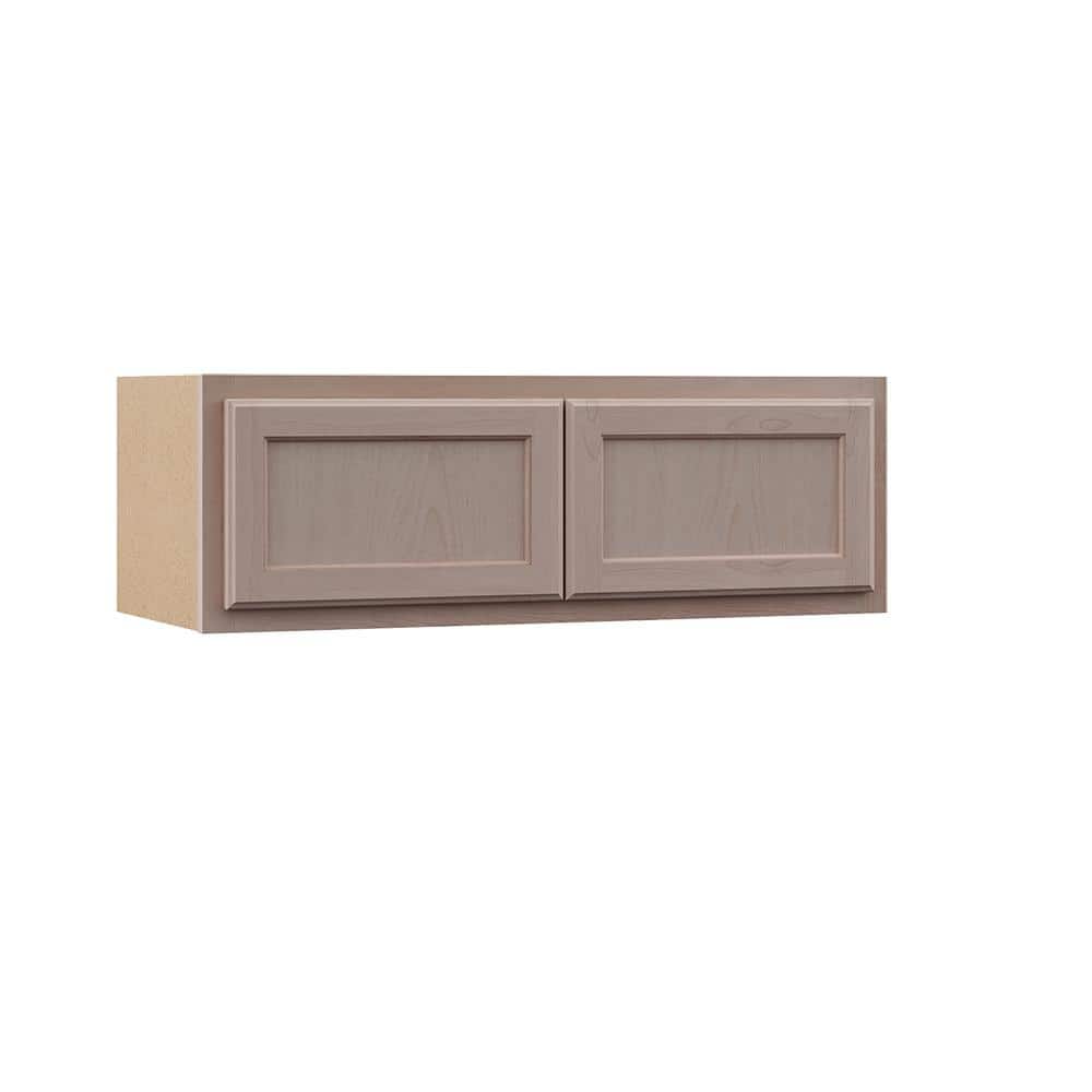 36 in. W x 12 in. D x 12 in. H Assembled Wall Kitchen Cabinet in Unfinished with Recessed Panel