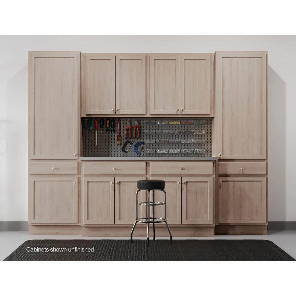 36 in. W x 12 in. D x 12 in. H Assembled Wall Kitchen Cabinet in Unfinished with Recessed Panel