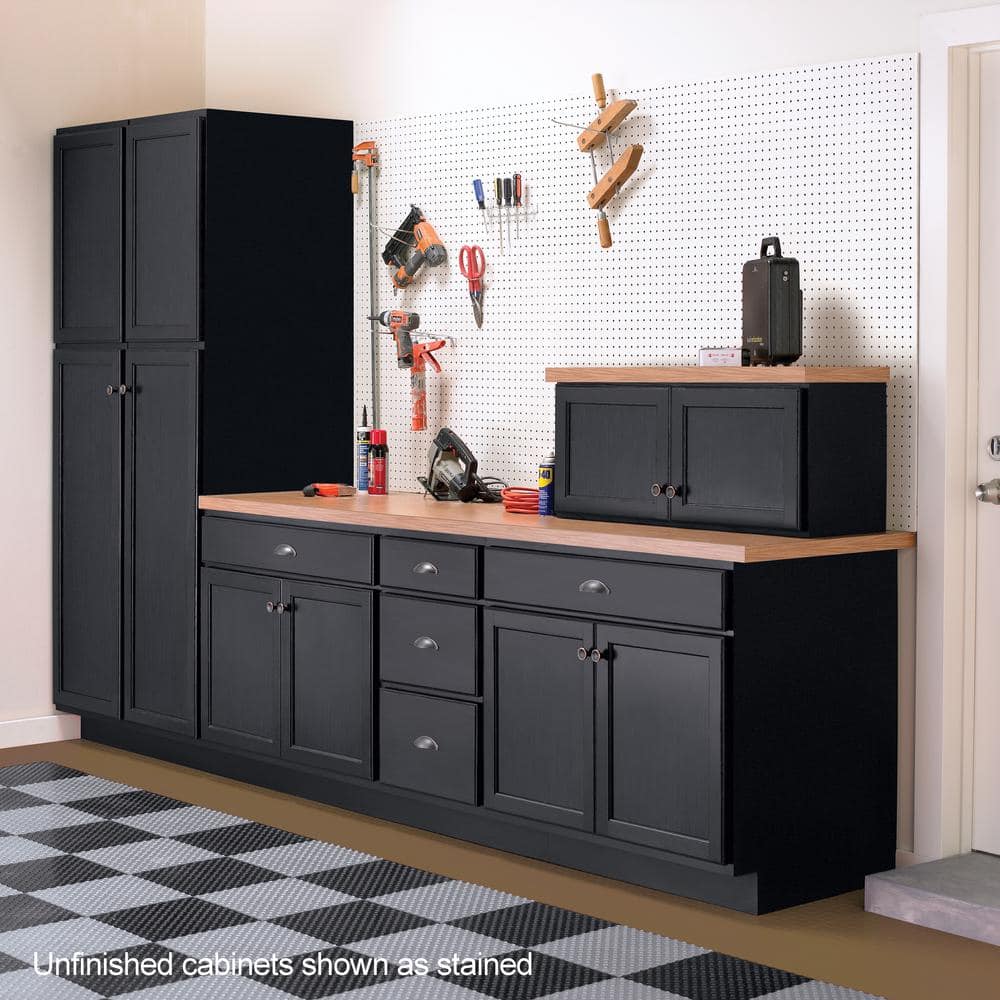 36 in. W x 12 in. D x 12 in. H Assembled Wall Kitchen Cabinet in Unfinished with Recessed Panel
