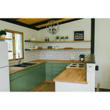 HARDWOOD REFLECTIONS 4 ft. L x 25 in. D Unfinished Beech Solid Wood Butcher Block Countertop With Eased Edge