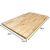 HARDWOOD REFLECTIONS 4 ft. L x 30 in. D Unfinished Birch Solid Wood Butcher Block Desktop Countertop With Eased Edge