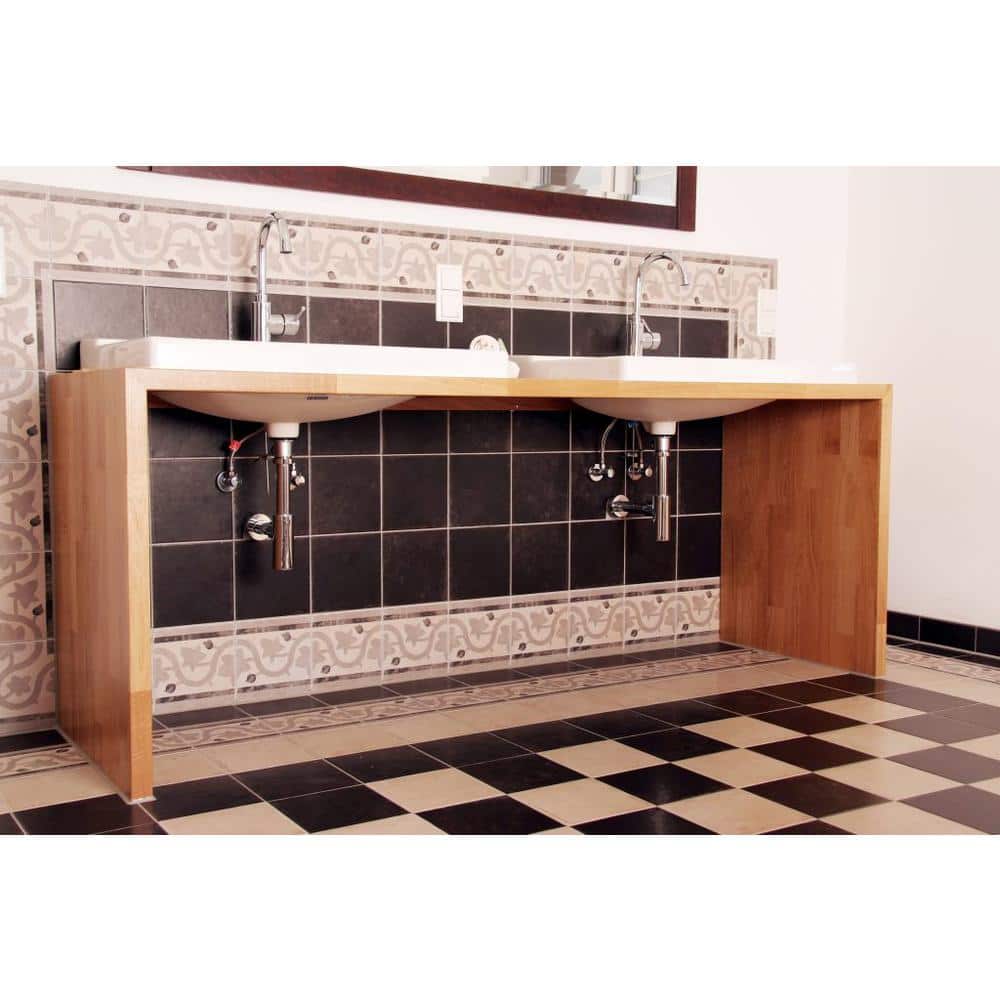 HARDWOOD REFLECTIONS 6 ft. L x 39 in. D Unfinished Birch Solid Wood Butcher Block Island Countertop With Eased Edge