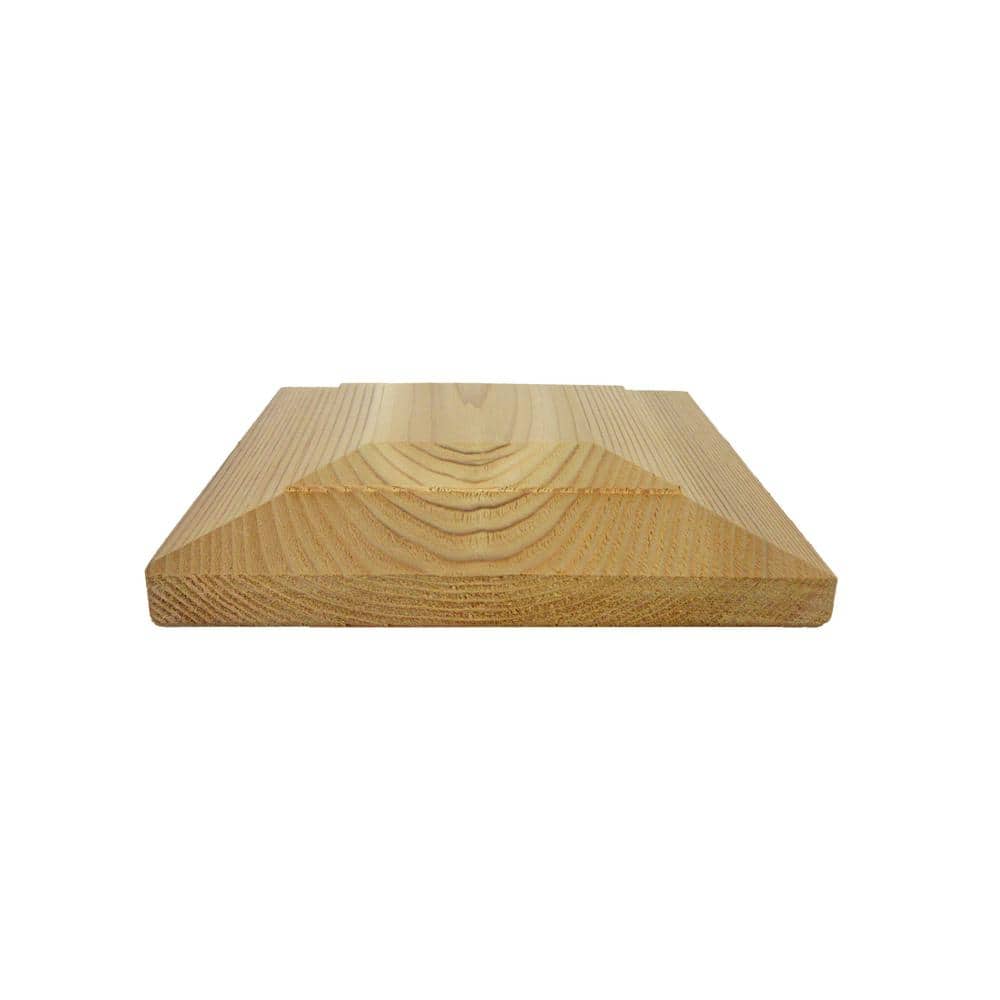 5 in. x 5 in. 15 Flat Top Cedar Post Cap