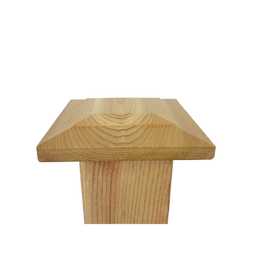 5 in. x 5 in. 15 Flat Top Cedar Post Cap
