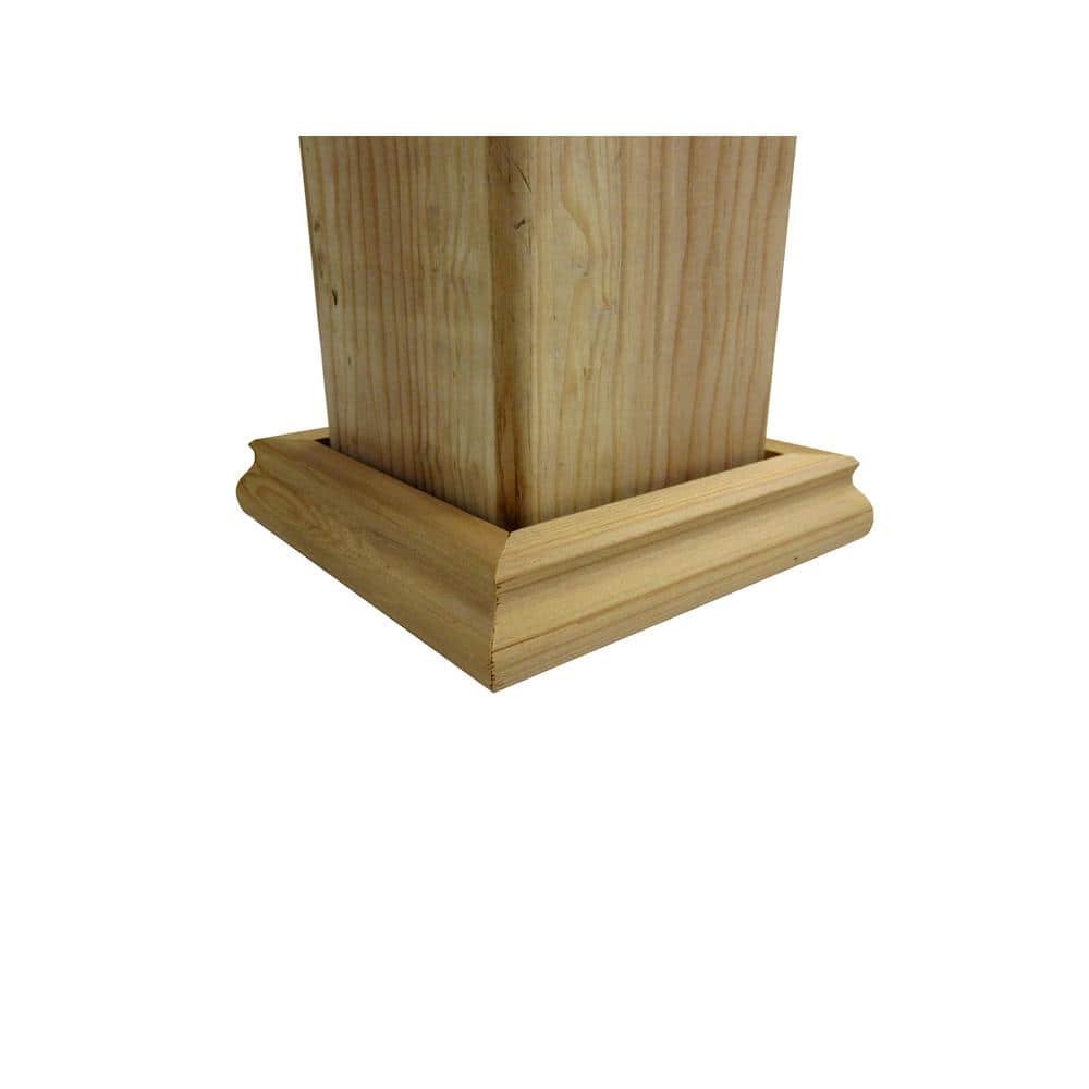 4 in. x 4 in. x 1 in. Tall Cedar Post Base Trim
