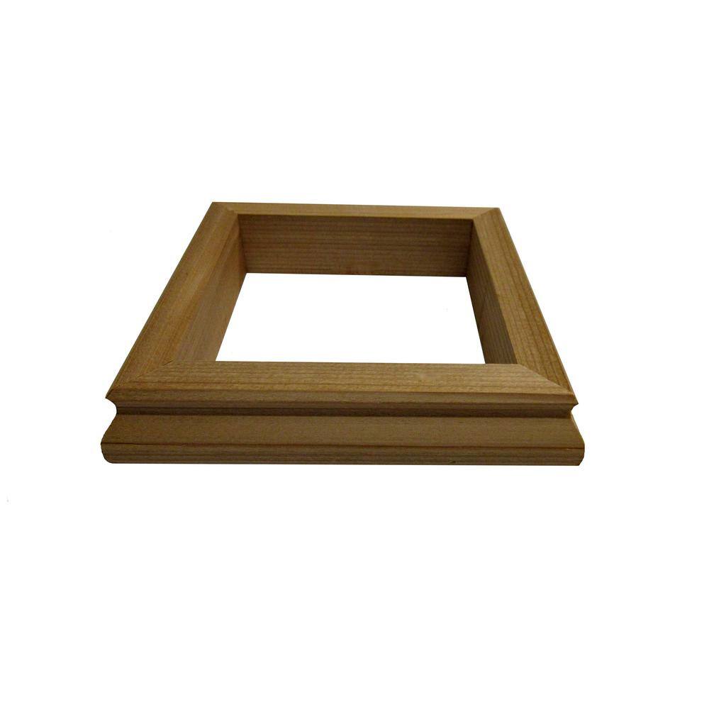4 in. x 4 in. x 1 in. Tall Cedar Post Base Trim