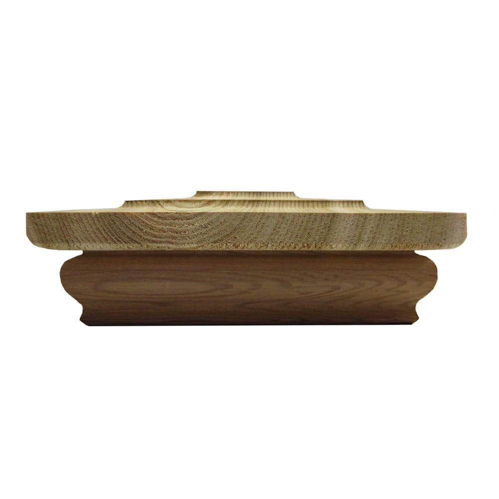 4 in. x 4 in. Step-Out Flat Top Cedar Post Cap