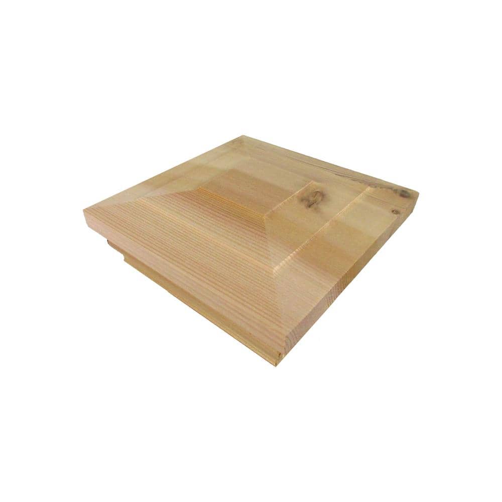 4 in. x 4 in. Step-Out Flat Top Cedar Post Cap