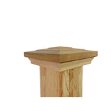 4 in. x 4 in. Step-Out Pyramid Cedar Post Cap