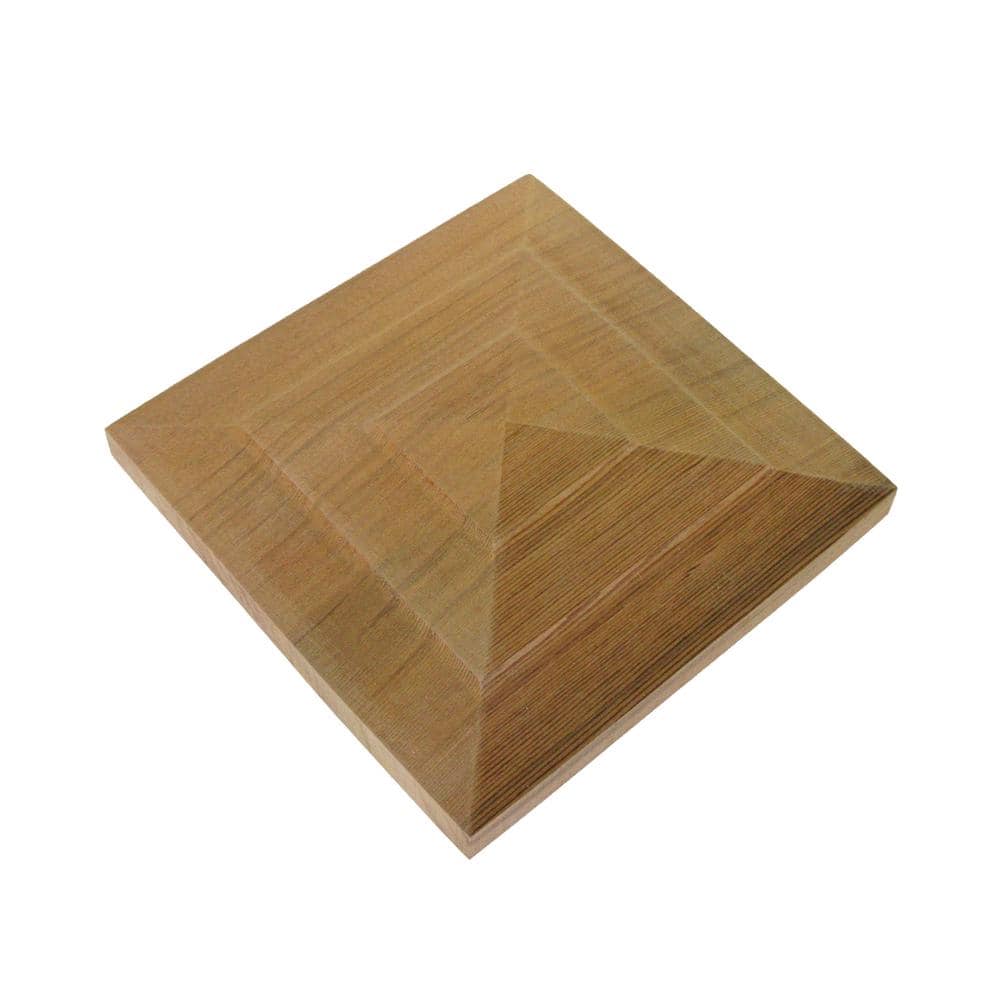 4 in. x 4 in. Step-Out Pyramid Cedar Post Cap