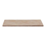 HARDWOOD REFLECTIONS 8 ft. L x 25 in. D Unfinished Hevea Chevron Solid Wood Butcher Block Countertop With Square Edge