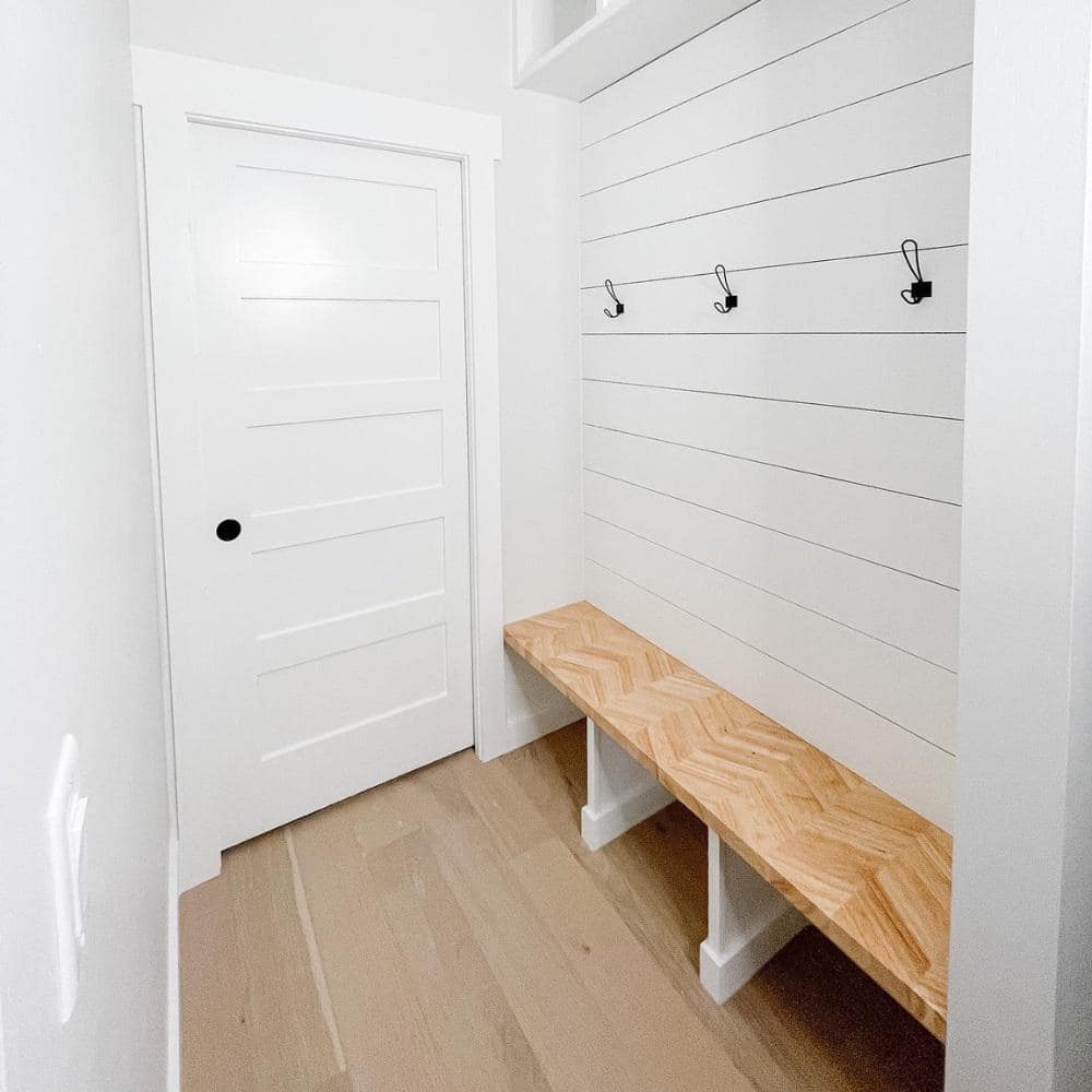 HARDWOOD REFLECTIONS 8 ft. L x 25 in. D Unfinished Hevea Chevron Solid Wood Butcher Block Countertop With Square Edge
