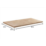 HARDWOOD REFLECTIONS 8 ft. L x 25 in. D Unfinished Hevea Chevron Solid Wood Butcher Block Countertop With Square Edge