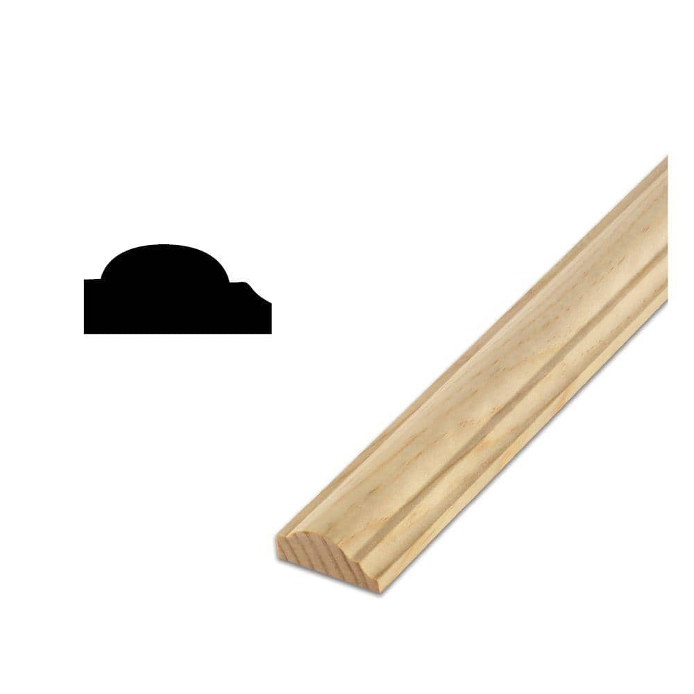 DecraMold DM R42 - 11/16 in. x 1-3/4 in. Solid Pine Wall and Cabinet Trim Molding
