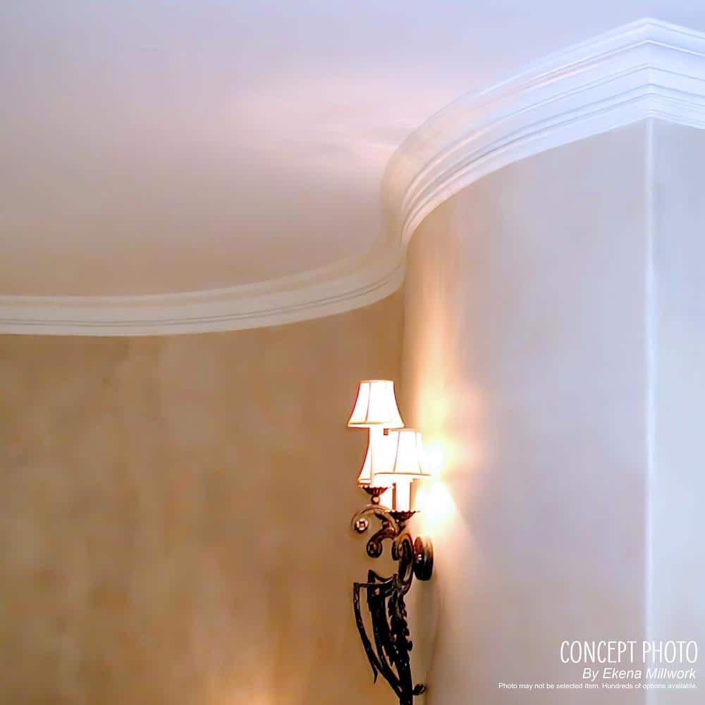 Ekena Millwork 9/16 in. x 144 in. x 4-1/4 in. Resin Crown Flexible Moulding