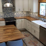 HARDWOOD REFLECTIONS 10 ft. L x 25 in. D Unfinished Walnut Solid Wood Butcher Block Countertop With Square Edge