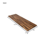 HARDWOOD REFLECTIONS 6 ft. L x 39 in. D Unfinished Walnut Solid Wood Butcher Block Island Countertop with Square Edge