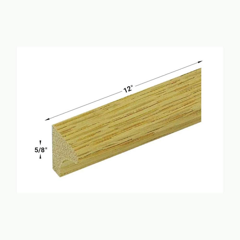 EVERMARK Stair Parts 12 in. x 5/8 in. x 3/4 in. Unfinished Red Oak Cove Moulding
