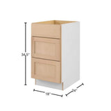 Diamond NOW Arcadia 18-in W x 35-in H x 23.75-in D Truecolor White Drawer Base Stock Cabinet