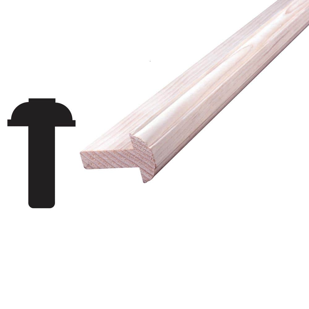 Alexandria Moulding 1-1/4 in. D x 2 in. W x 96 in. L Hemlock Wood Astragal Molding Pack (2-Pack)