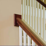 EVERMARK Stair Parts 7327 4-1/2 in. x 6 in. Unfinished Hemlock Craftsman Rosette Handrail Fitting