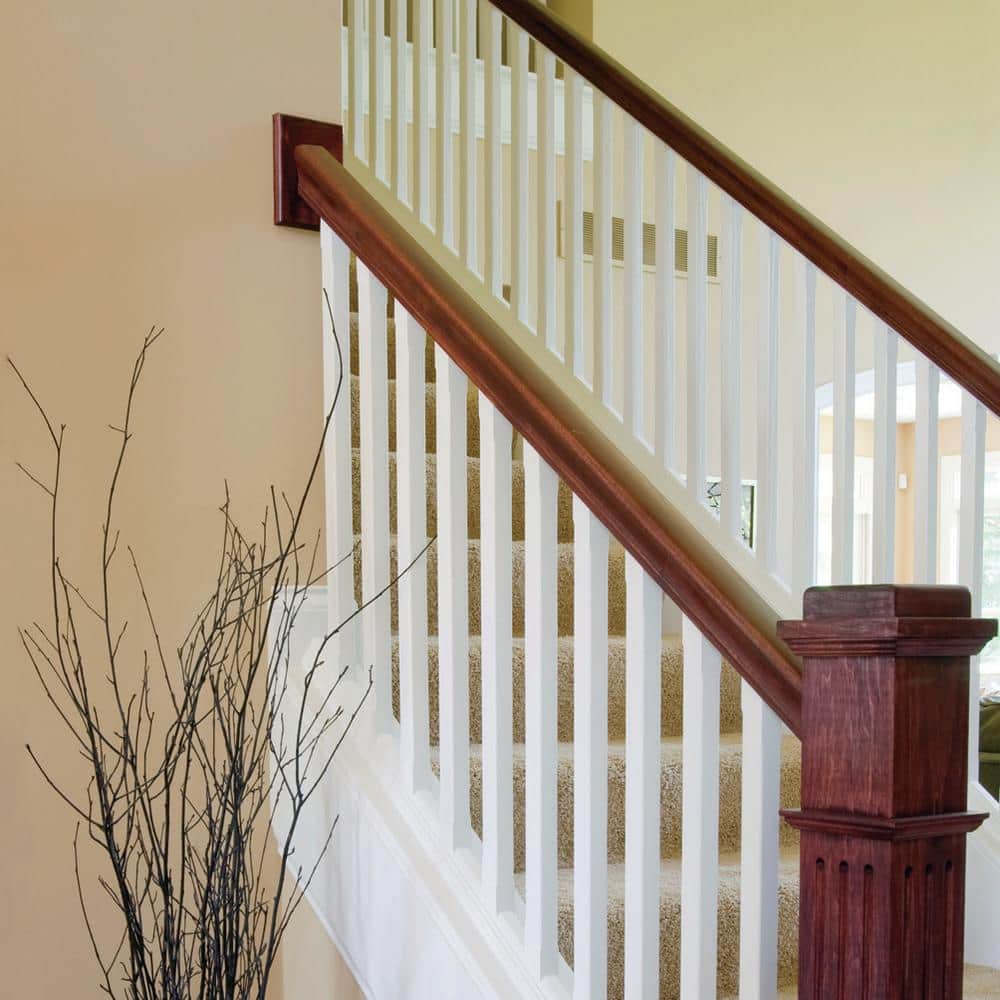 EVERMARK Stair Parts 7327 4-1/2 in. x 6 in. Unfinished Hemlock Craftsman Rosette Handrail Fitting